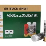Sellier & Bellot Ammunition 12 Gauge 2-3/4" #4 Buckshot 21 Pellets Box of 10