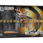Federal Premium Ammunition 6.5 Creedmoor 143 Grain Hornady ELD-X Polymer Tip Box of 20