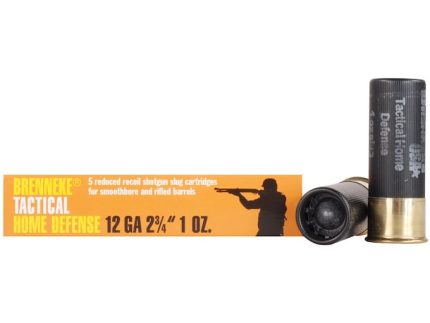 Brenneke USA Tactical Home Defense Ammunition 12 Gauge 2-3/4" Reduced Recoil 1 oz Lead Slug Box of 5
