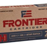 Frontier Cartridge Military Grade Ammunition 223 Remington 68 Grain Hornady Hollow Point Boat Tail Match