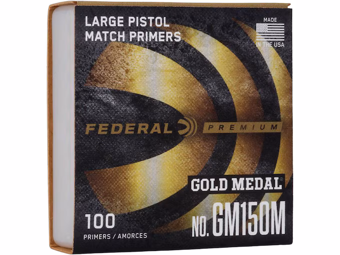 federal premium gold medal large pistol match primers 150m federal premium gold medal large pistol match primers 150m