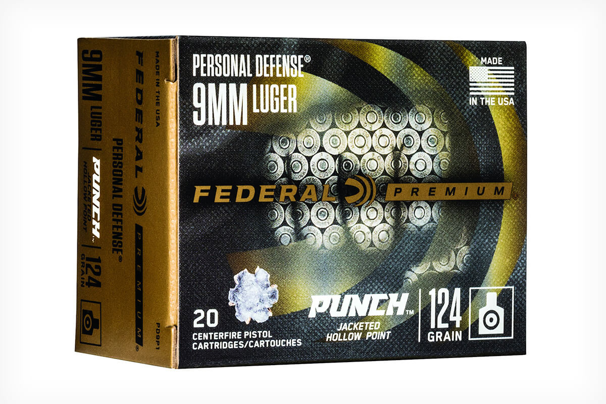 federal-punch-124-grain-jhp-ammo-001-1200x800-1.jpg Federal Personal Defense Punch Ammunition 9mm Luger 124 Grain Jacketed Hollow Point - Image 1